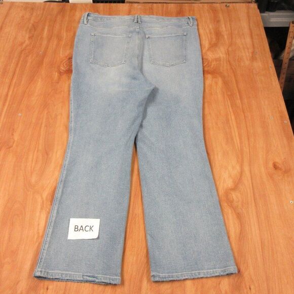GOOD AMERICAN Good Curve Straight Light Compression Jeans Sz 18 Denim GCSTPB014T - Picture 10 of 16